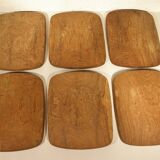 Exotic wood plate and bowl tray set