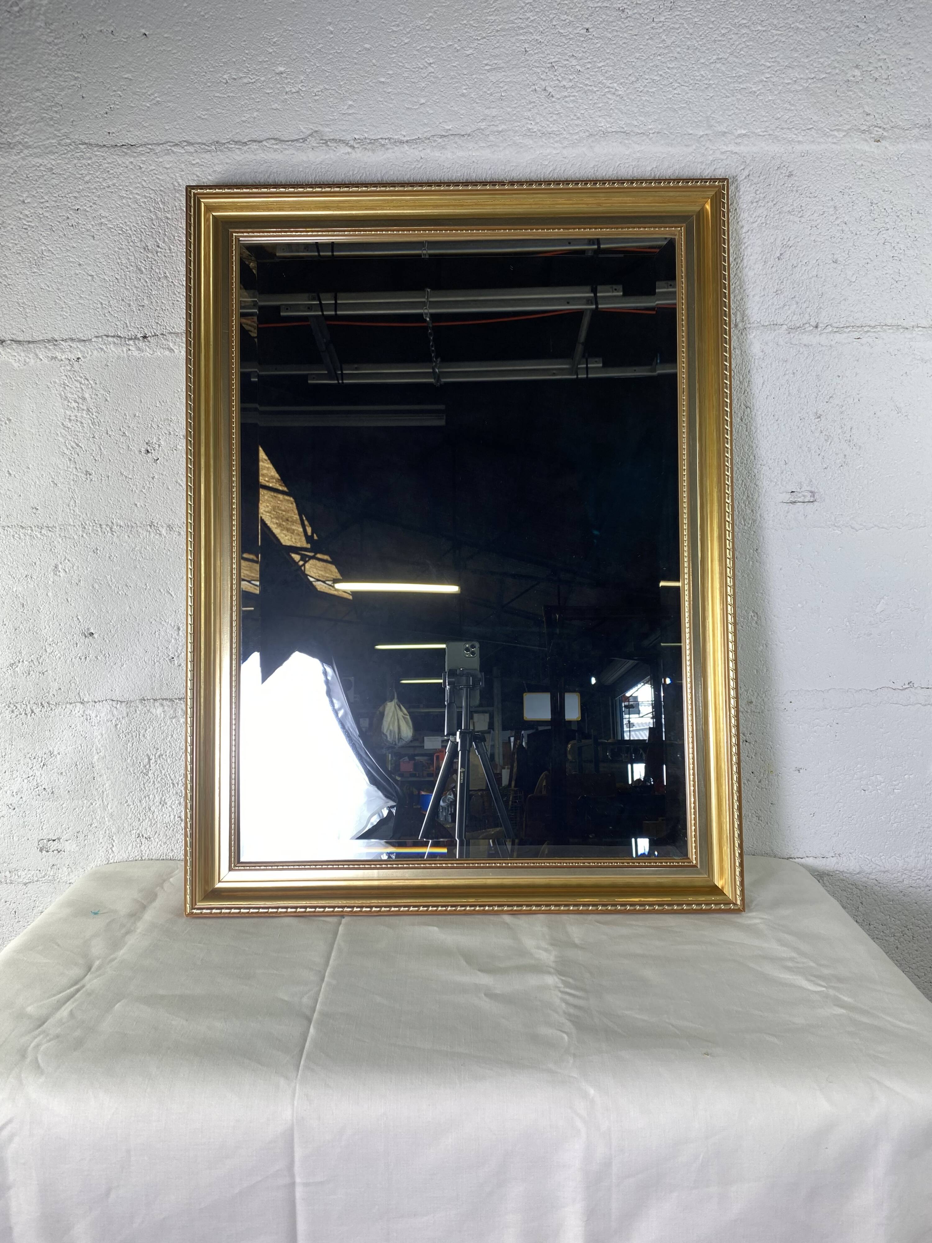 Gold Beveled Mirror