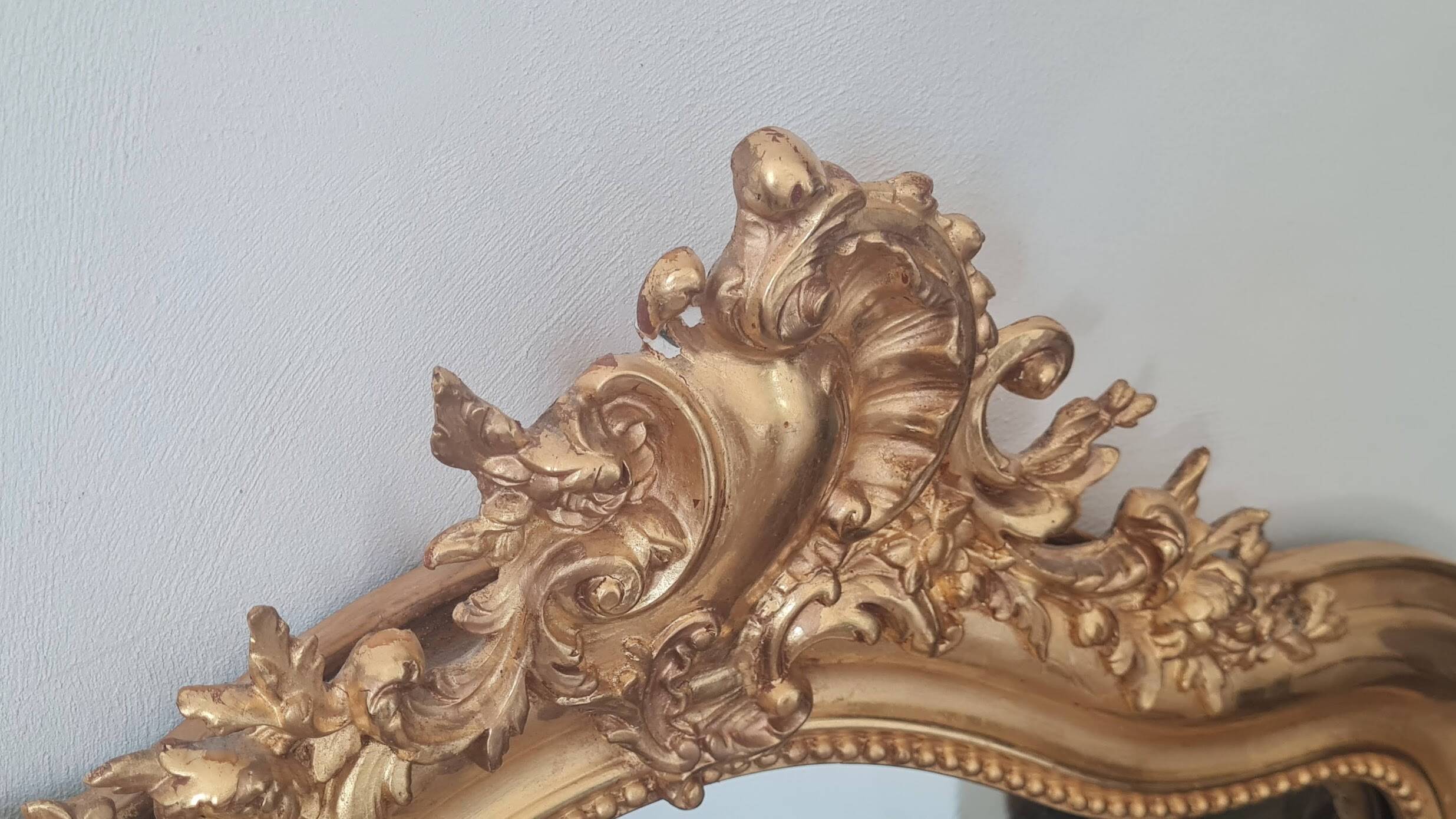 Miroir Louis Philippe avec fronton
