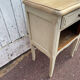 Paire chevets style Louis XV blanc bois brut