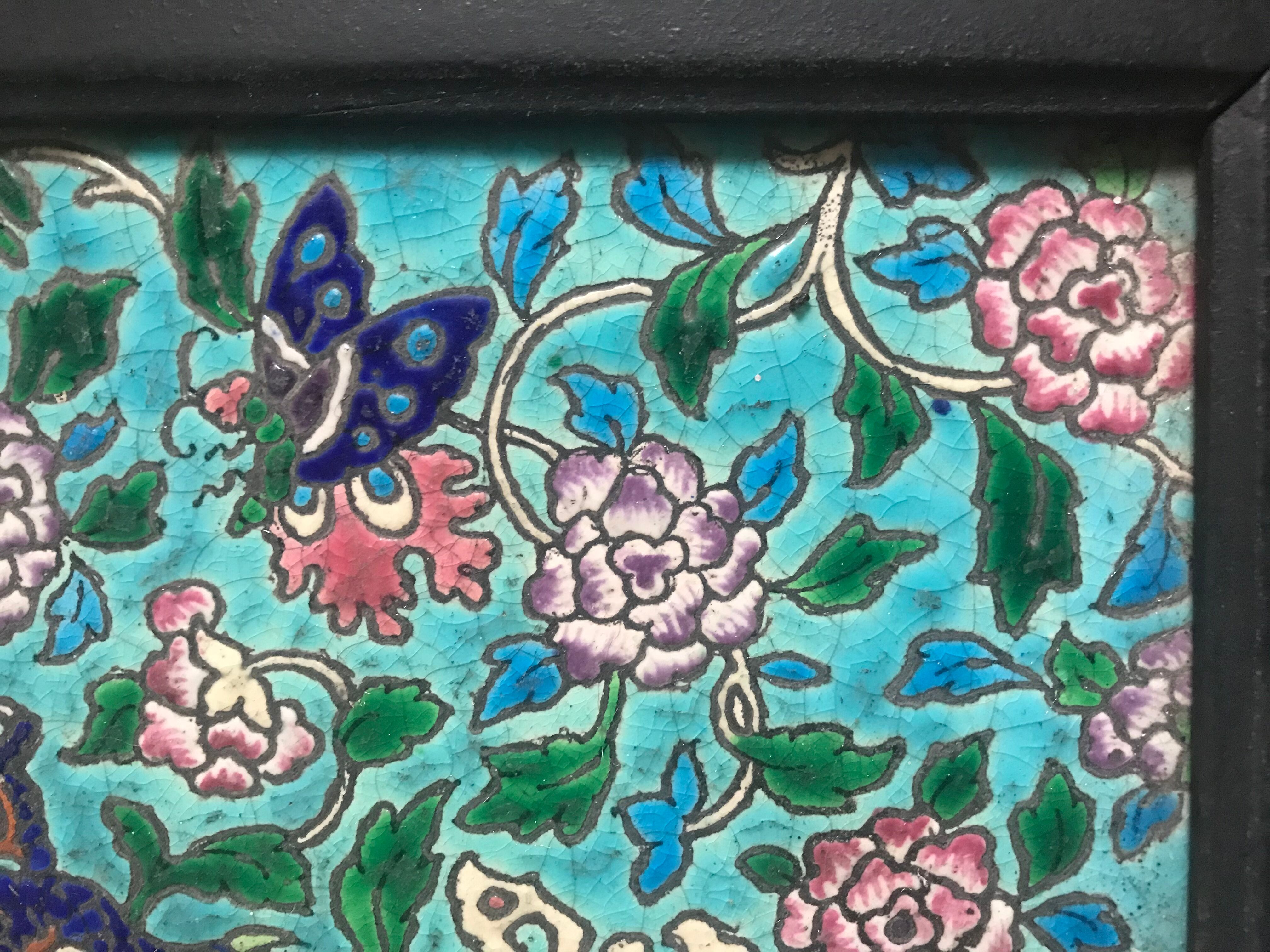 Longwy 19th-century enamels sellette