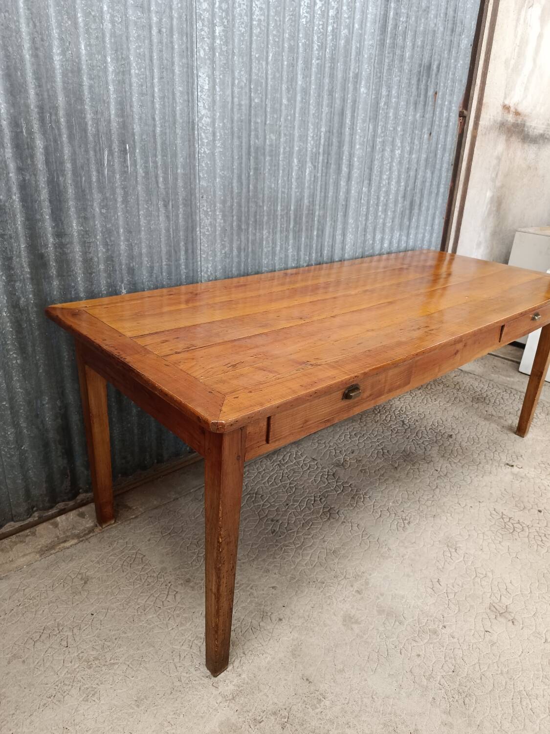Vintage solid wood farm table