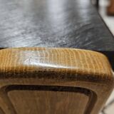 Table basse vintage 1970" bois ardoise