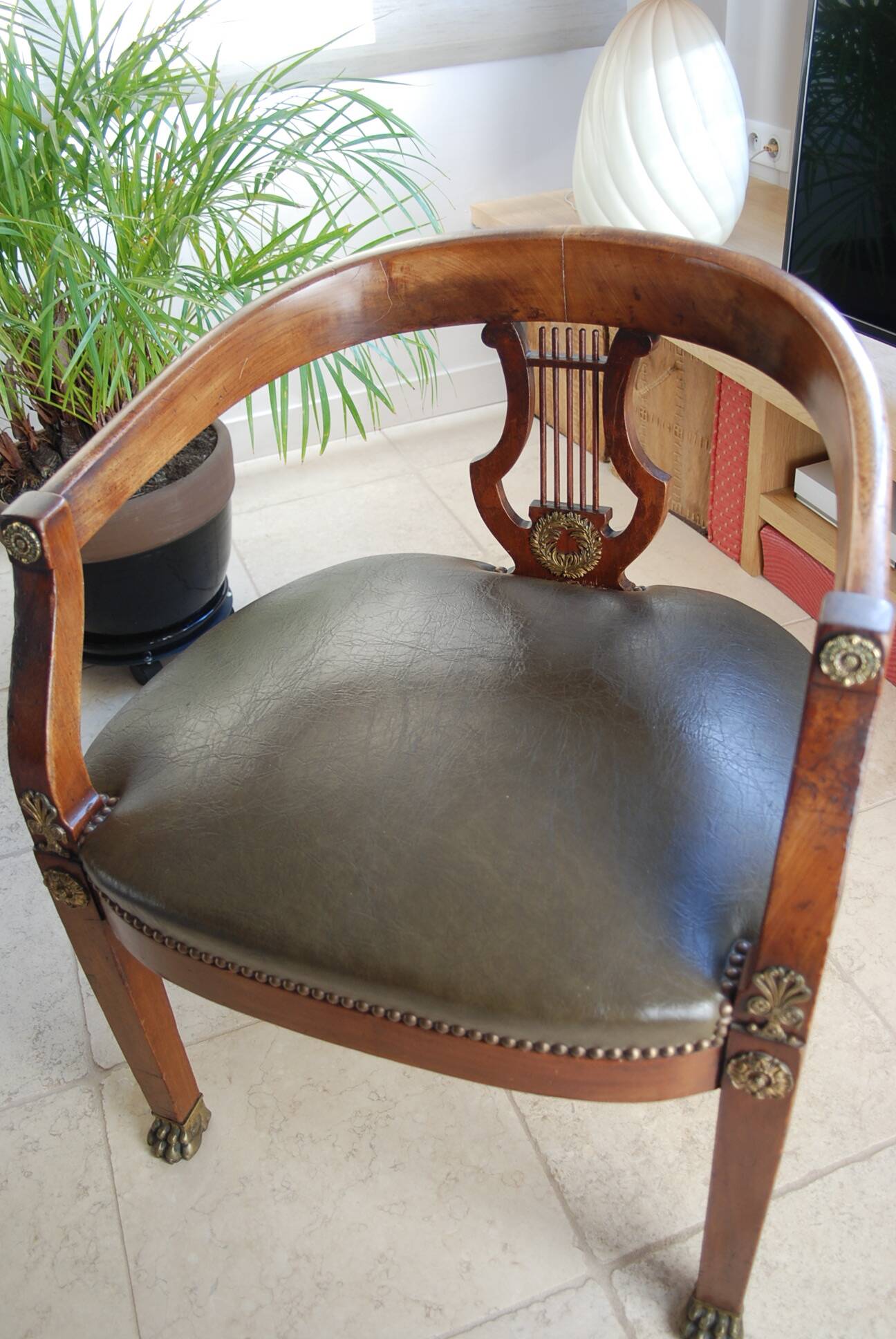 Empire style office armchair "return from Egypt"