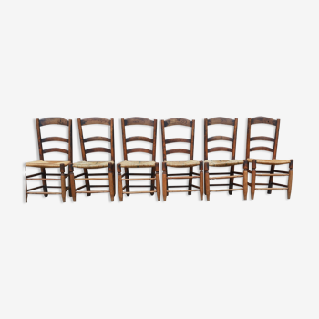 Set of 6 antique chairs