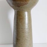 Large vintage enameled stoneware vase