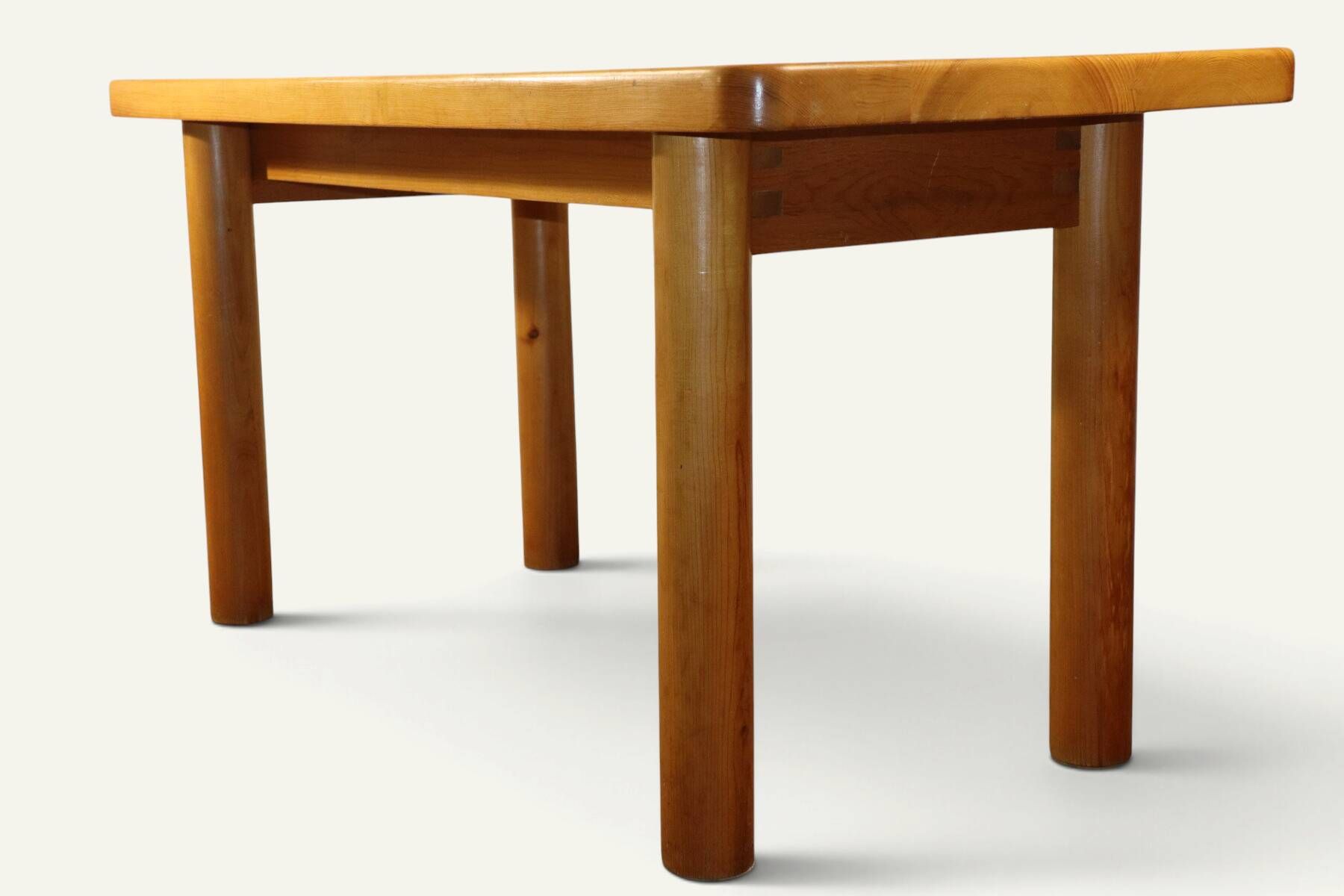 Table René Martin en pin massif moderniste, 1960