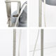 Lampadaire trépied vintage en métal gris, style atelier réglable