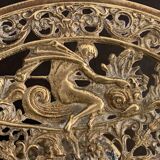 Openwork mythological cup in bronze on pedestal, Renaissance style