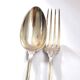 Lot 24 EMPIRE Silver Metal Table Cutlery SFAM model "Sans embarrass" 12 forks and 12 spoons