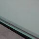 Modernist Dining Table with Black Metal Base and Glass Top, Belgium 1980s