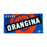 Old sheet metal plate "Drink Orangina" Villemot 50x100cm 60's/70's