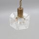 Ceiling light by Carl Fagerlund for Orrefors, brass and moulded glass, Sweden 1960.