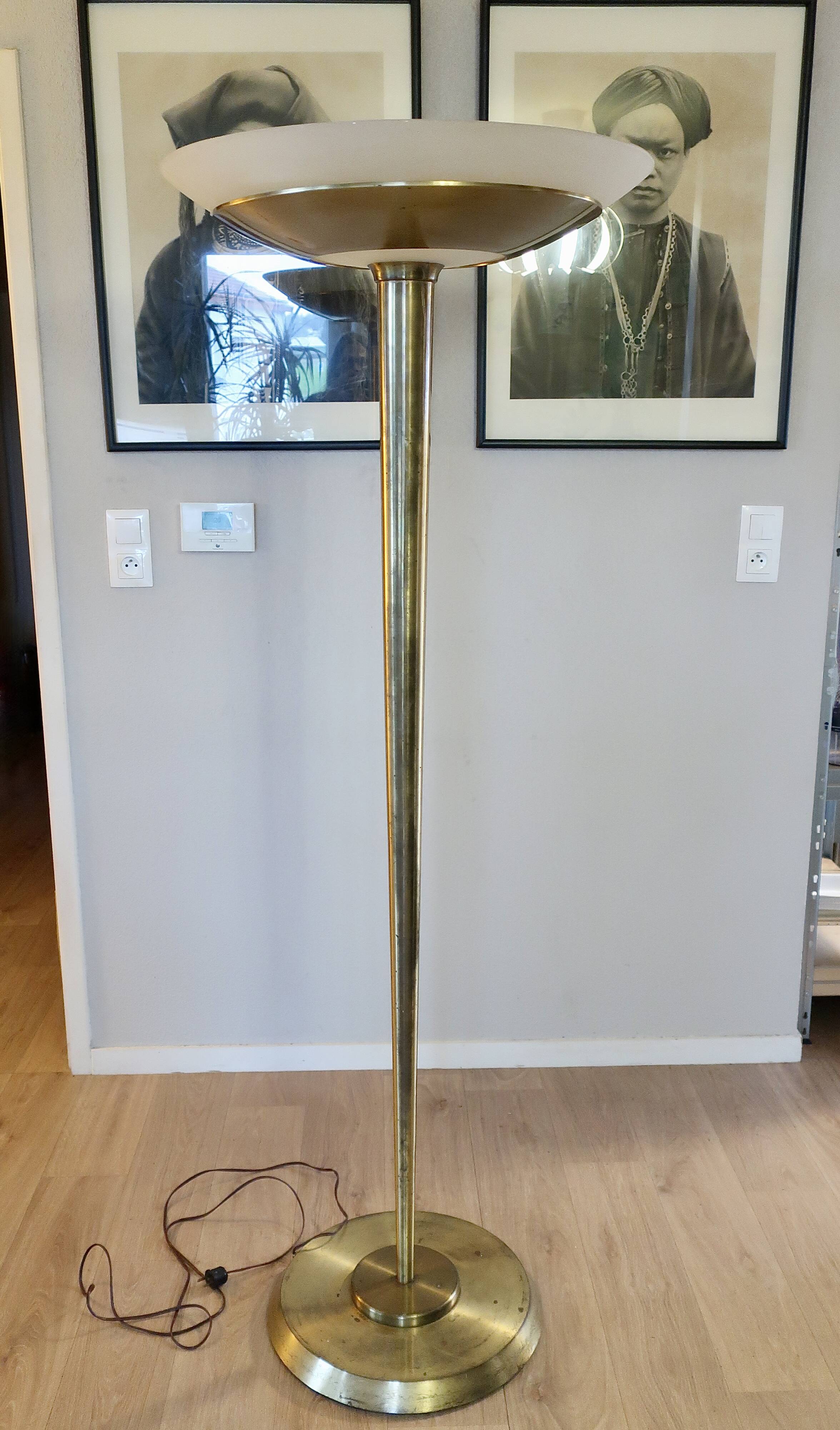Jean PERZEL 41E floor lamp, rare vintage Art Deco edition.