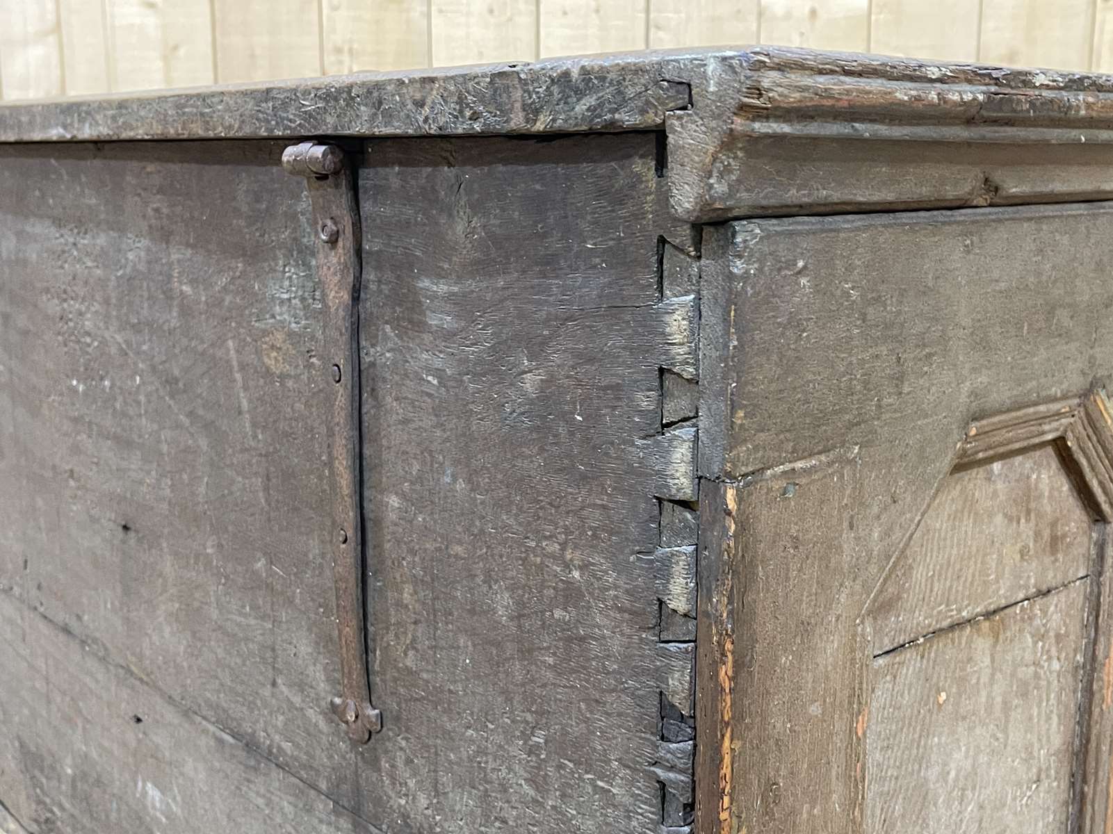 Chest of the seventeenth century in oak and fir