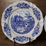 4 assiettes à dessert vintage Sarreguemines modèle Castle