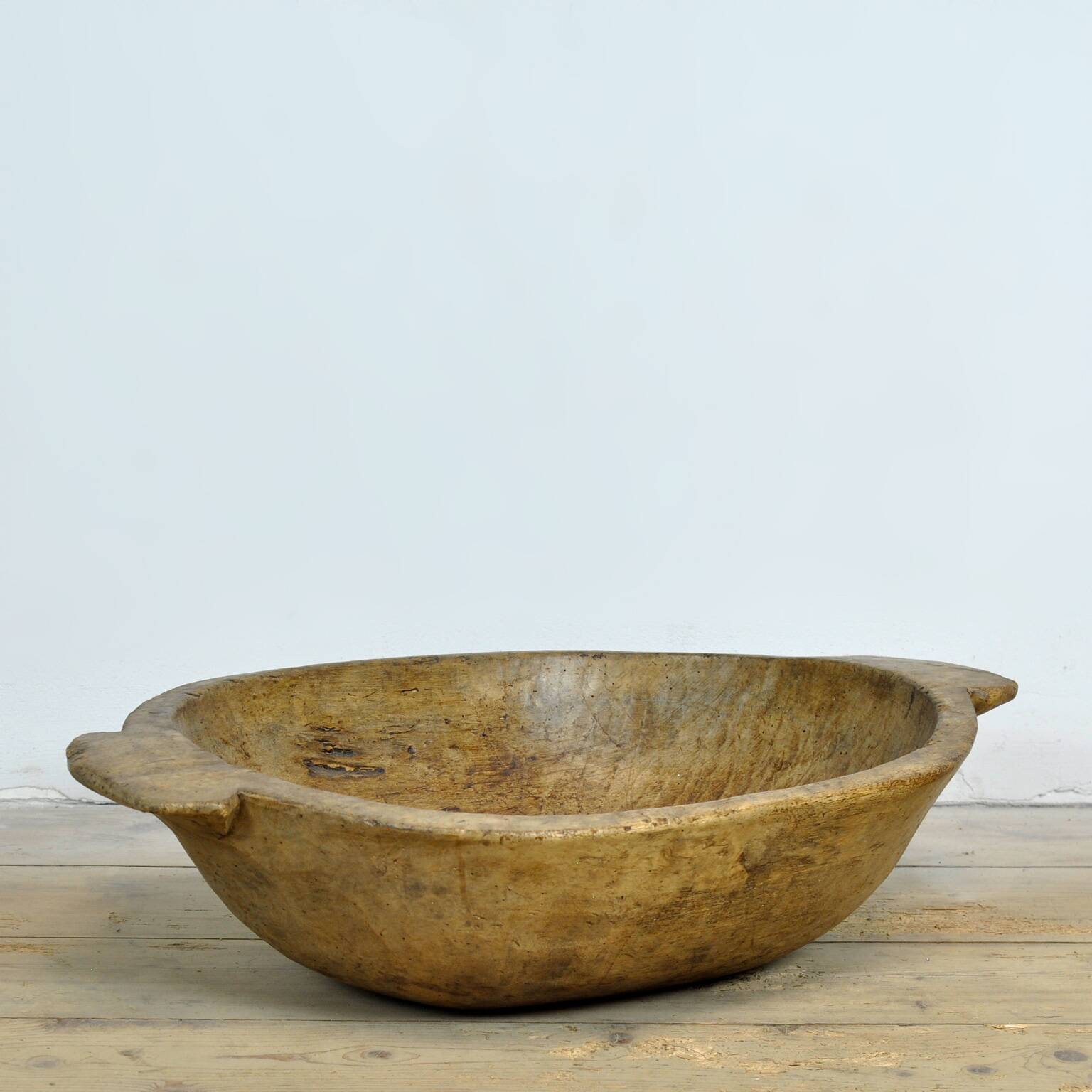 Hand-carved Hungarian dough bowl, circa 1900