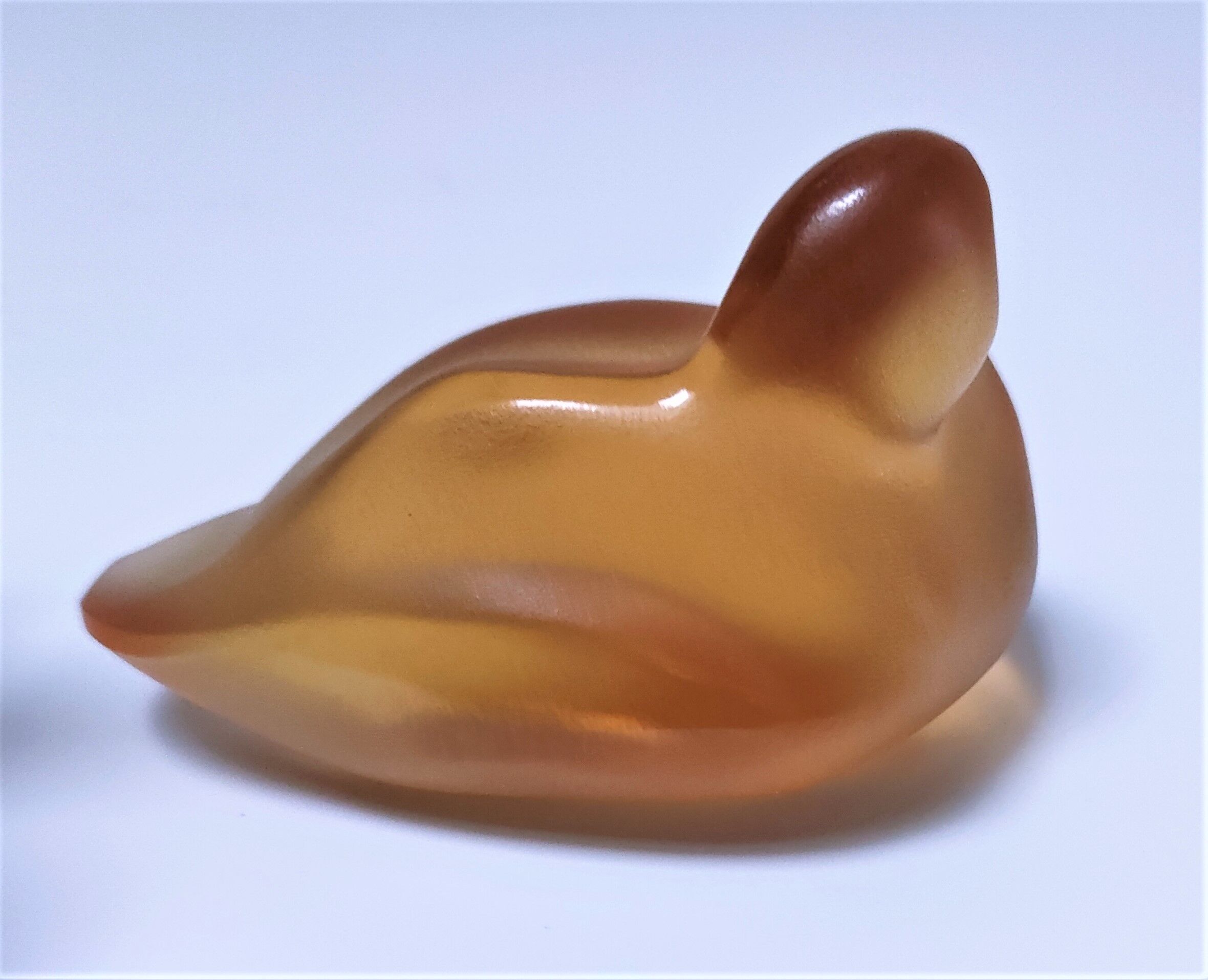 Zoomorphic paperweight crystal duck saint-louis v.rybalchenko design signed