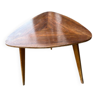 Vintage triangular tripod coffee table