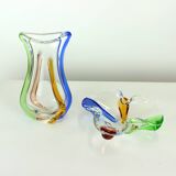 Design Art Rhapsody Collection glass bowl by Frantisek Zemek, Czechoslovakia 1960s