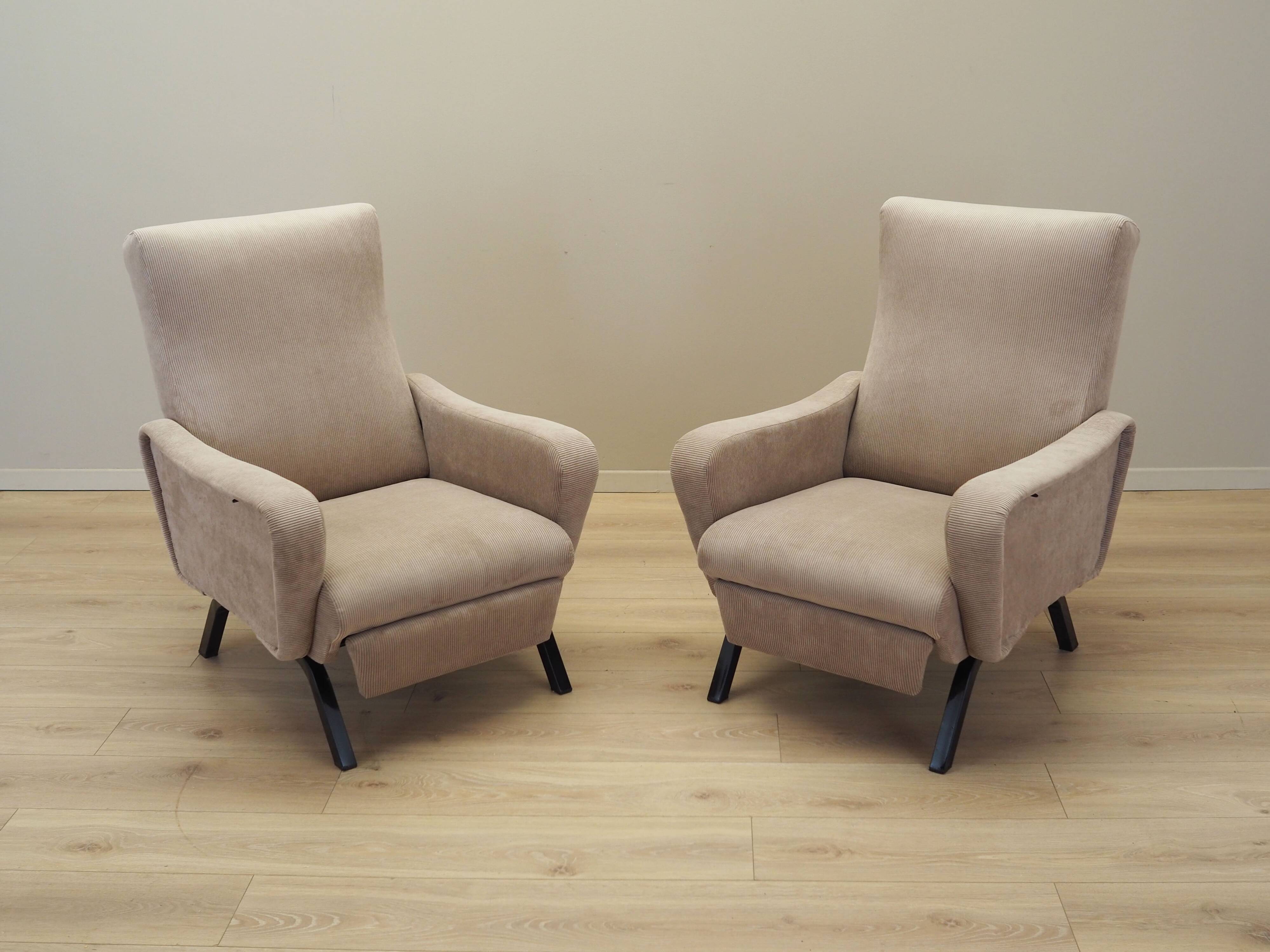 Adjustable armchair, Italian design, 1970s, production: Italy