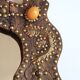 Moroccan wooden mirror decorated with brass, 70s