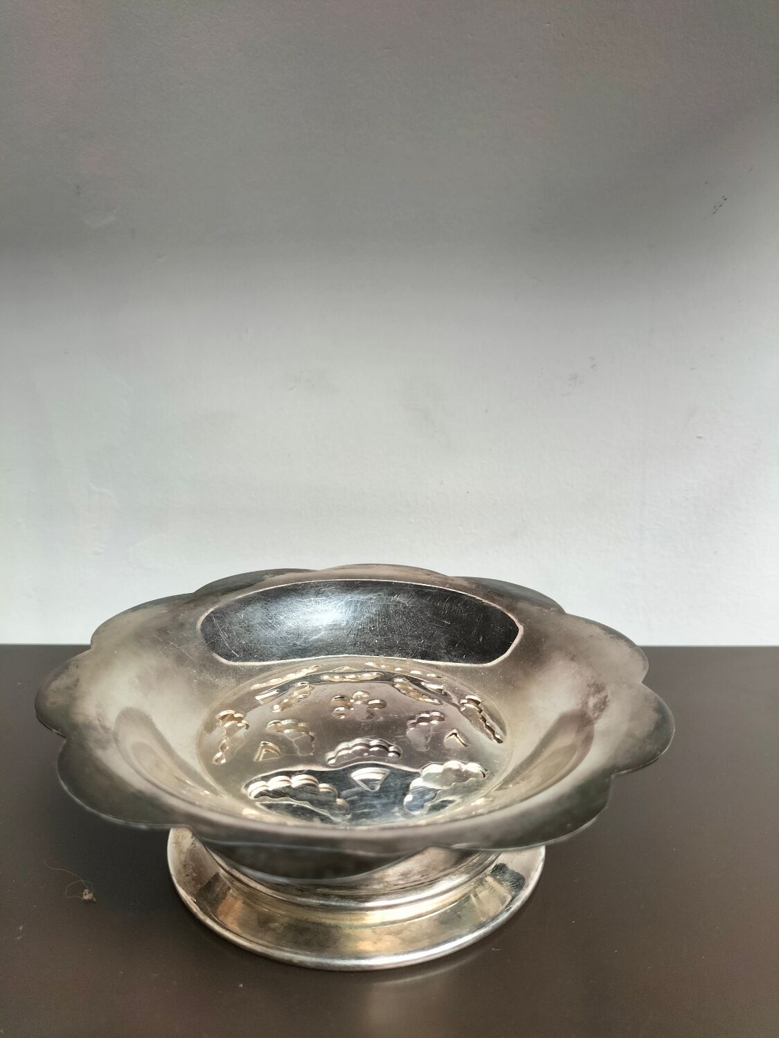 Silver-plated butter dish