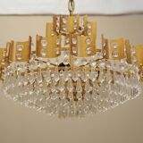 Lustre en laiton, design danois, années 1970, production : Danemark