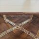 Table d'appoint vintage en rotin et bambou