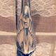 Vintage silver metal swan vase