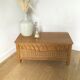 Coffre bois et rotin vintage