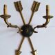 Pair of bronze sconces in Empire House Creation "R.B" 1950/1960