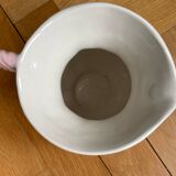 Slip pitcher with fruit and wicker patterns