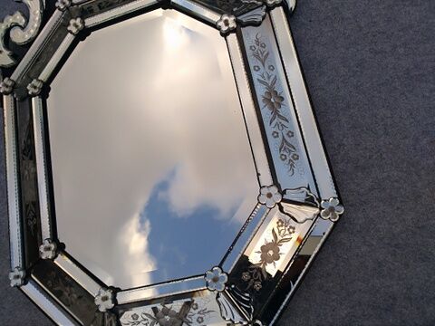 Former mirror of venice XIX th 128x84cm