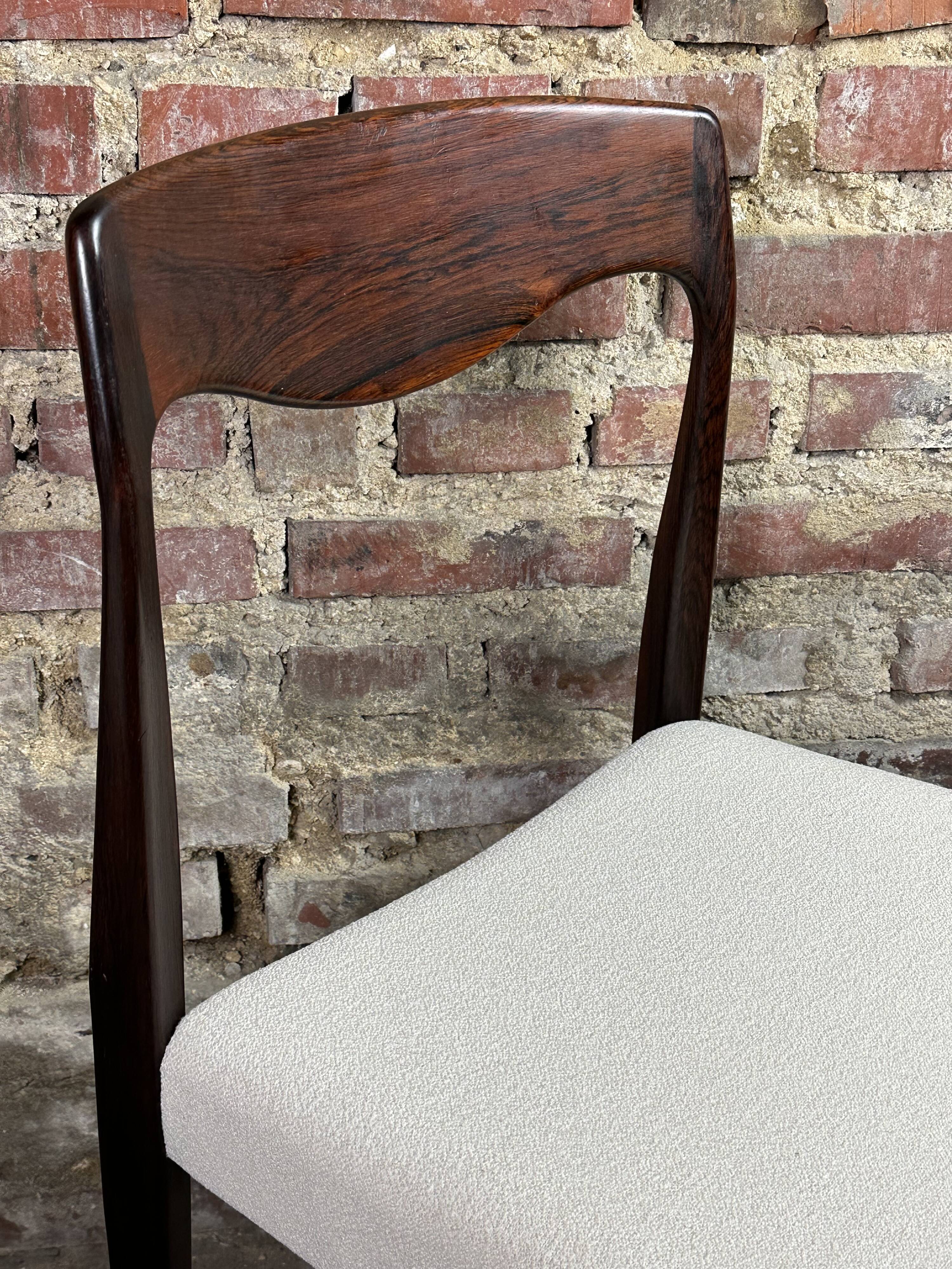 Chaises (série de 6) scandinaves en palissandre