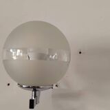 Vintage chrome and glass wall light