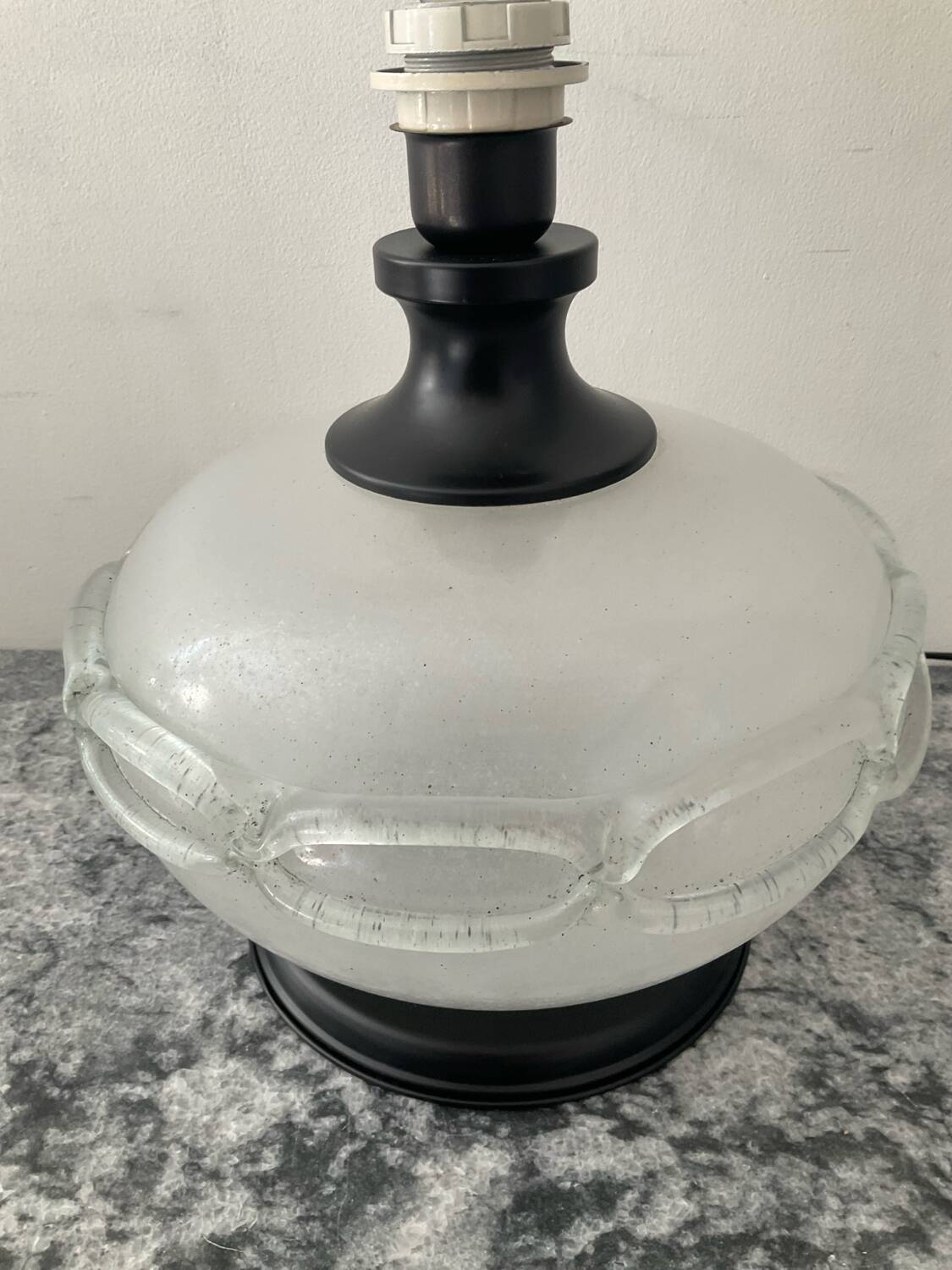 Lamp base in Scavo Murano glass paste