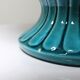 Turquoise & cobalt blue glazed earthenware vase/cache-pot by D. Dinis, 1960s-80s.