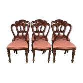 Suite of 6 Victorian style mahogany chairs