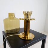 Hans-Agne Jakobsson Table Lamp Model B-102 in brass and glass, 1960s, Sweden