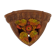 Corner wall lamp in terracotta with fruit decoration, signed D.Chadeau