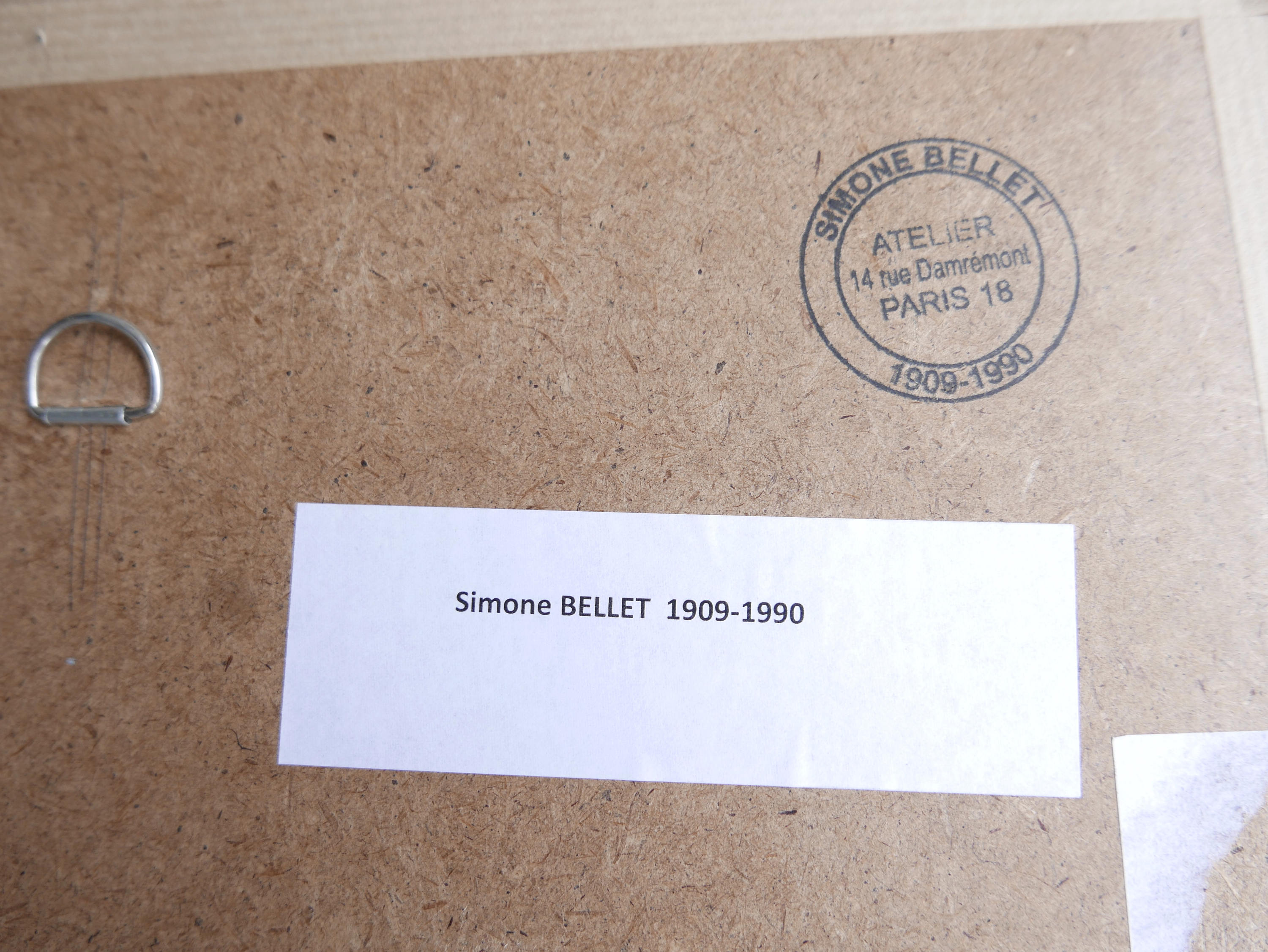 Abstract painting of Simone Bellet, 80s