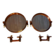 Ensemble 2 miroirs et 2 porte manteau année 70