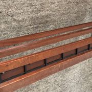 Scandinavian cloakroom coat rack in teak and metal