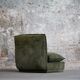 Vintage suede leather armchair, Italy, 1970s