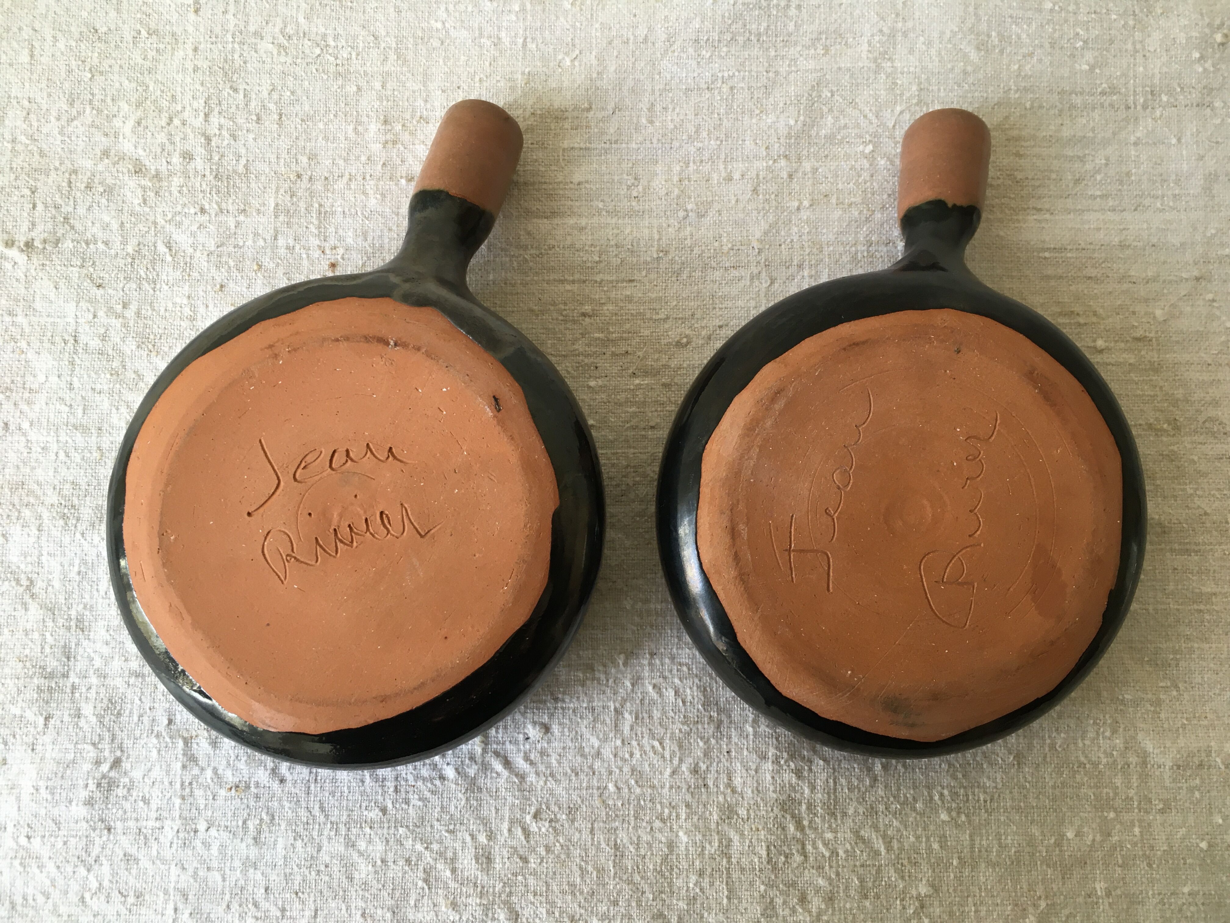 Pair of ceramic cups by Jean Rivier