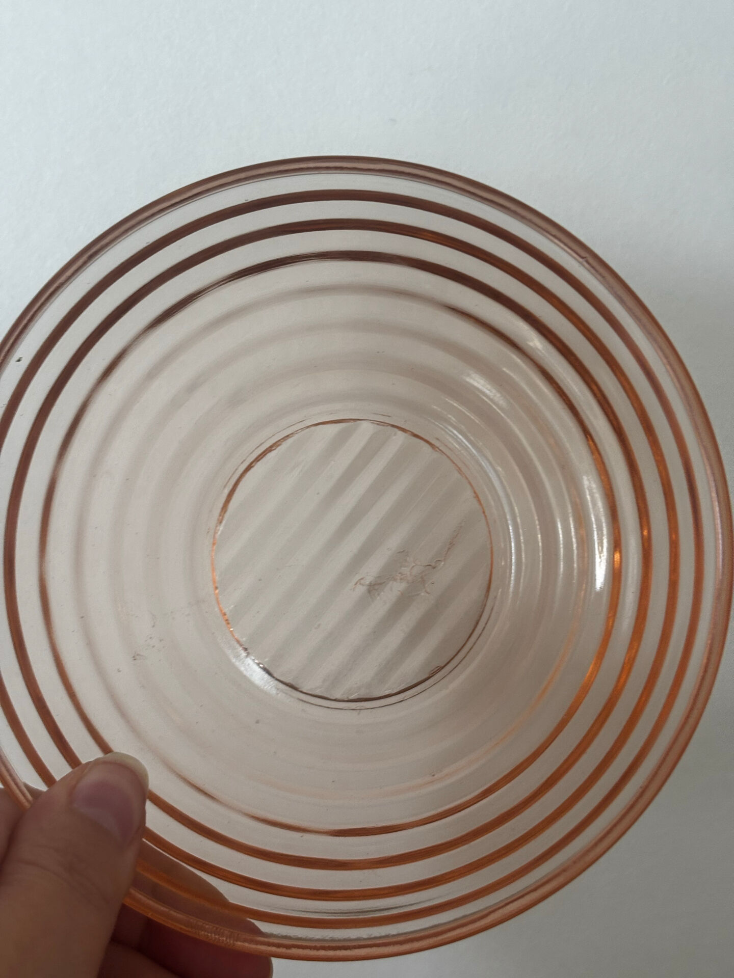 Sucrier en verre rose