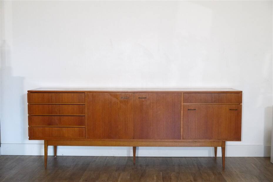 Vintage Scandinavian teak sideboard from the 1960s