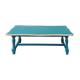 Wood and blue coffee table