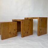 1970s burl nest tables
